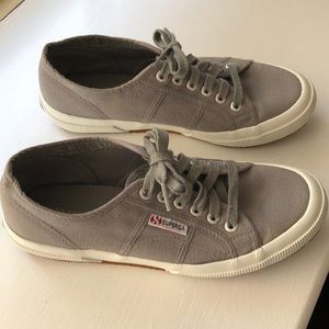 Superga Grey Cotton Sneakers